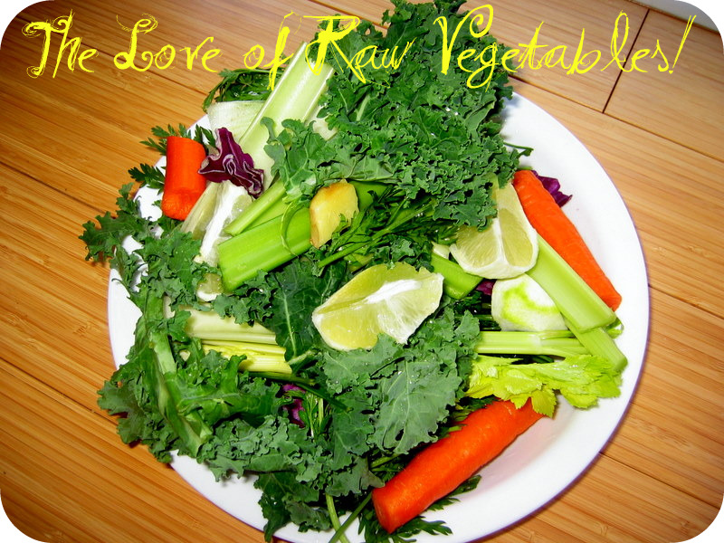 Raw Vegetables on a Plate