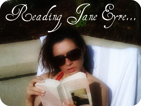 Reading Jane Eyre by Charlotte Bronte at the pool