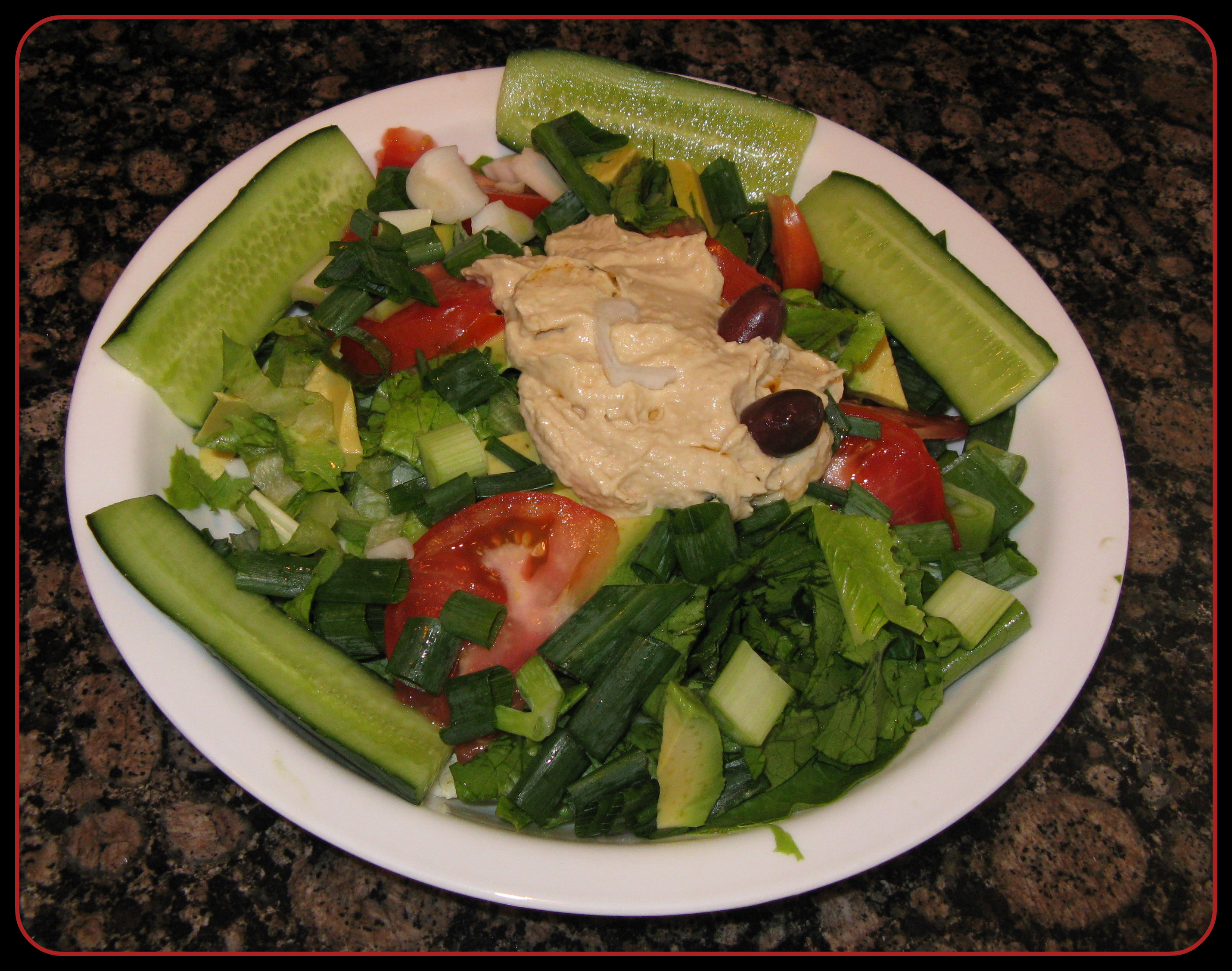 Hummus-Cucumber-Tomato-Salad