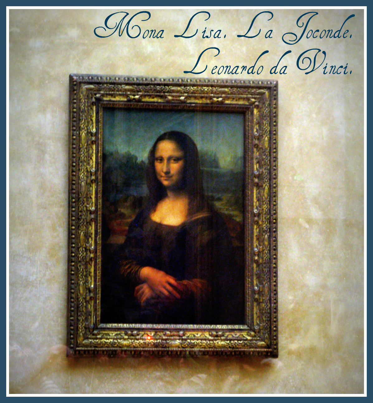 Staring at the Mona Lisa, La Joconde, at the Louvre