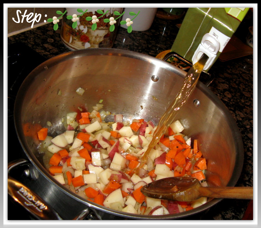 Step5: Mixing vegetable stock