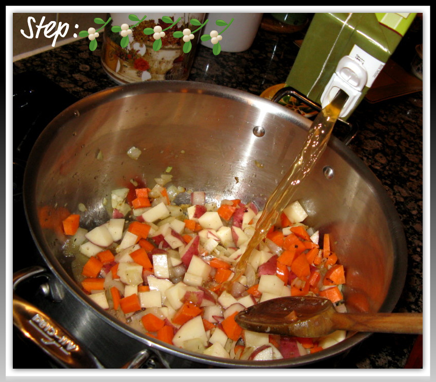 Step5: Mixing vegetable stock