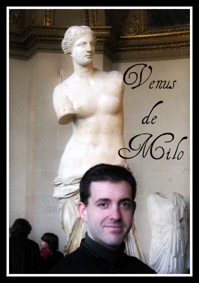 With Venus de Milo in Louvre Paris
