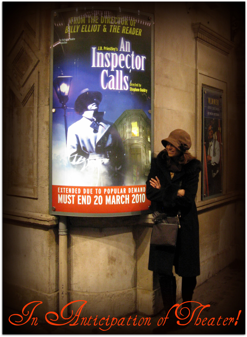 Outside the theater for An Inspector Calls
