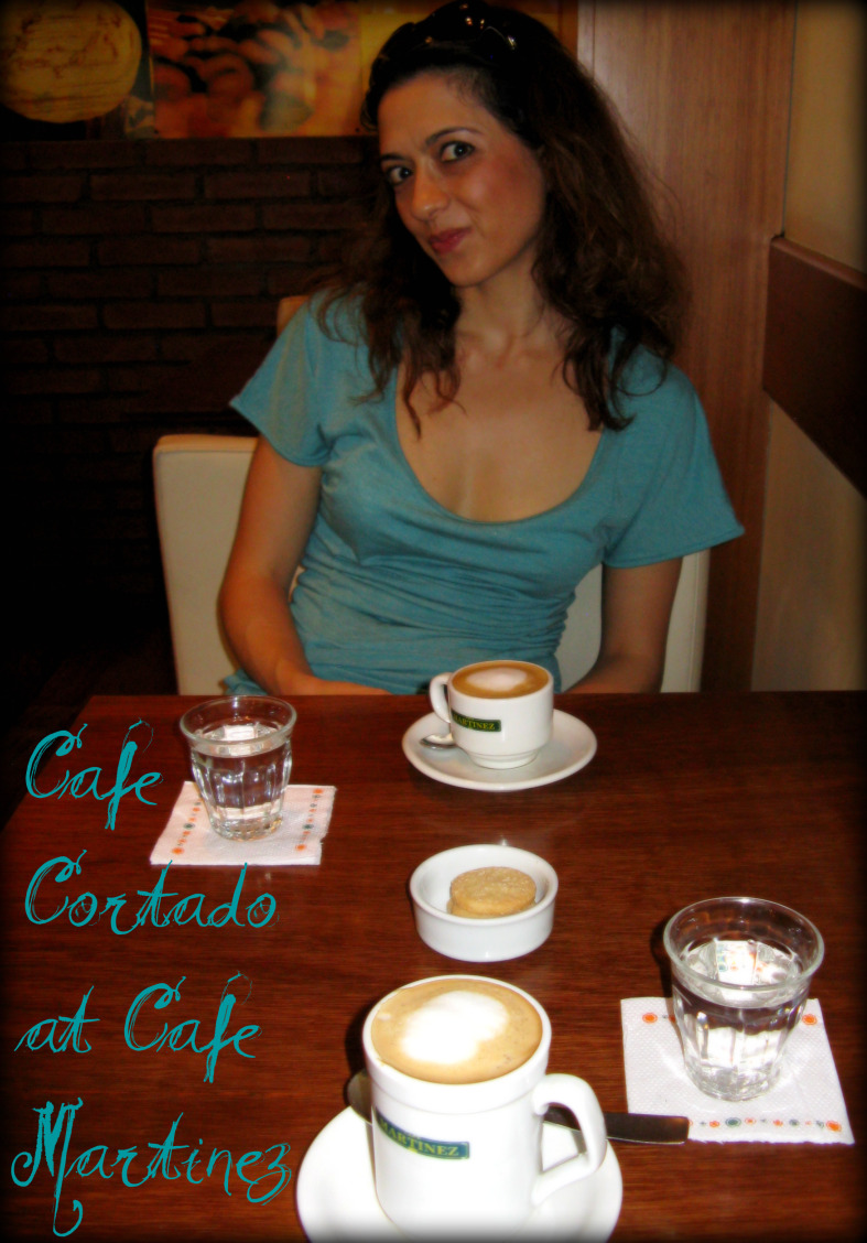 Enjoying a Cafe Cortado in Buenos Aires