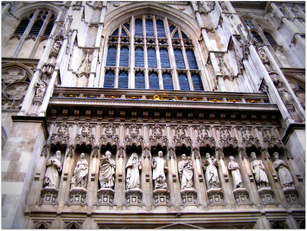 Looking up at Westminster Abbey London