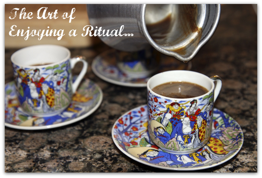 Pourring Turkish coffee