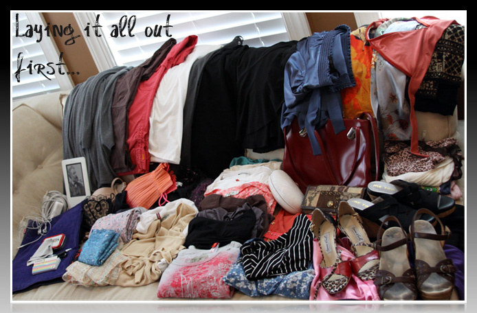 Clothes before packing