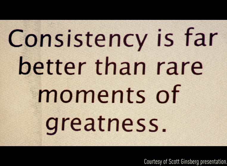 Consistency Message from Scott Ginsberg