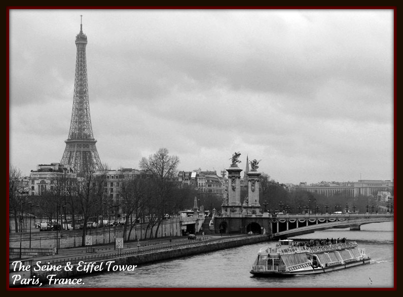 Paris the Seine and Eiffel Tower