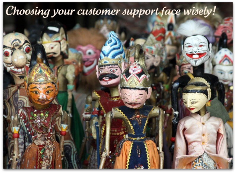 Faces seen in an Art Shop in Bali