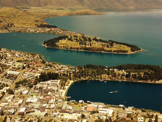 Aerial View of Queenstown, New Zealand
