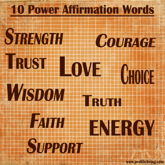 Word affirmations one 50+ Motivational